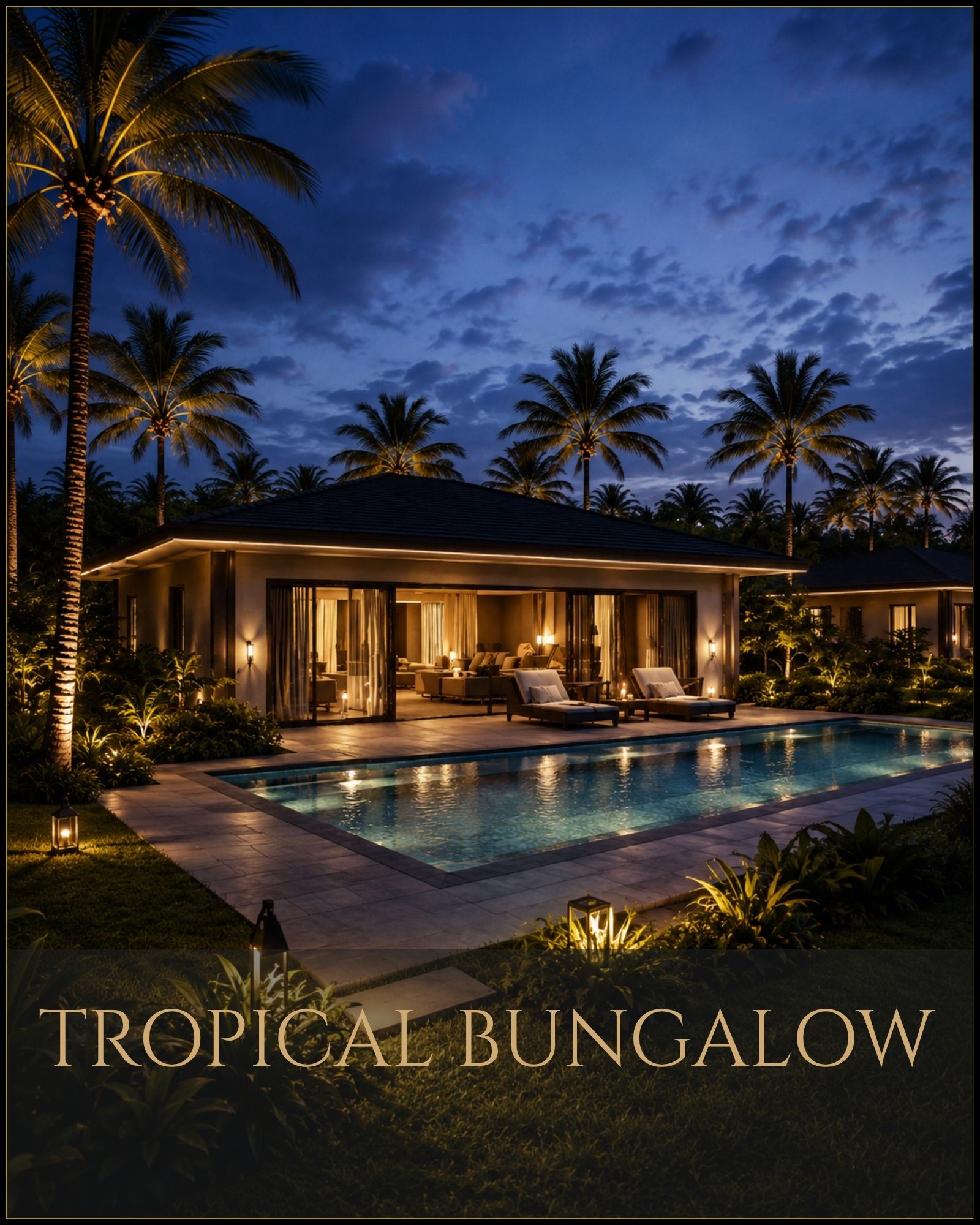 Tropical bungalow in a private resort setting